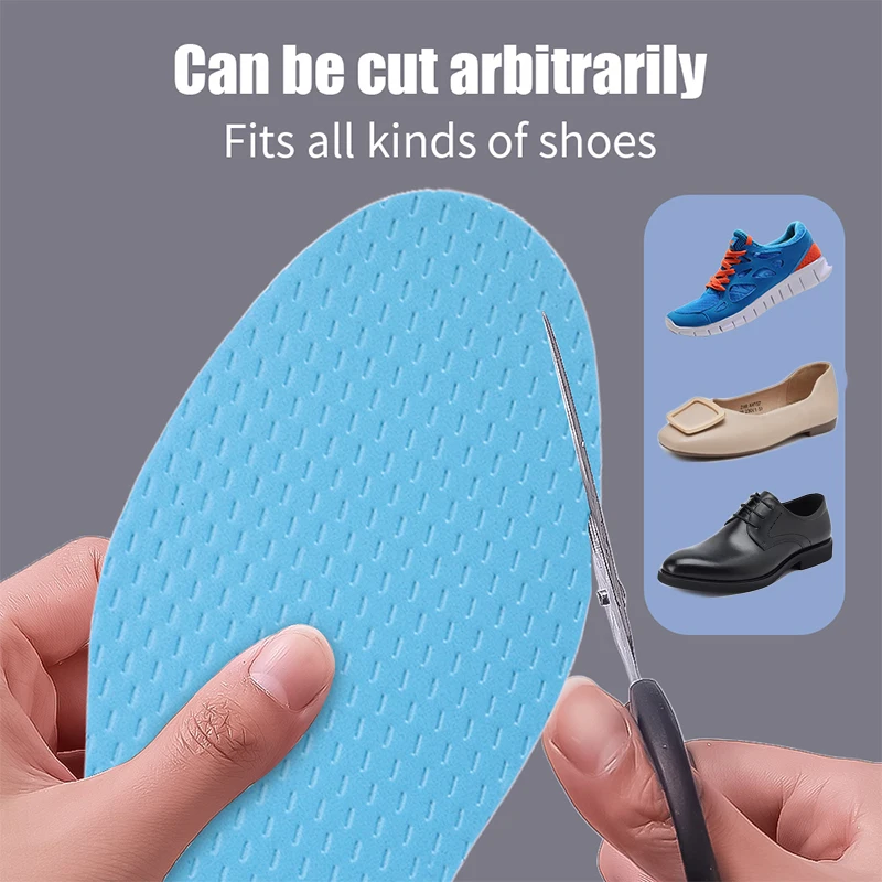 Summer Sweat Absorb Deodorization Insoles Latex High Elastic Insole Shoes Sandal Breathable Pads Sports Soft Thin Insert Cushion