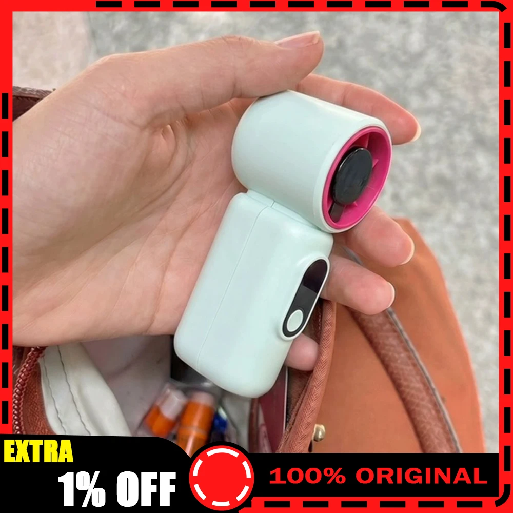 Ambrosi 101 Handheld Small Fan New Cold Air Supercharged Double Vortex Duct Handheld Fan Active Noise Reduction Silencing Motor
