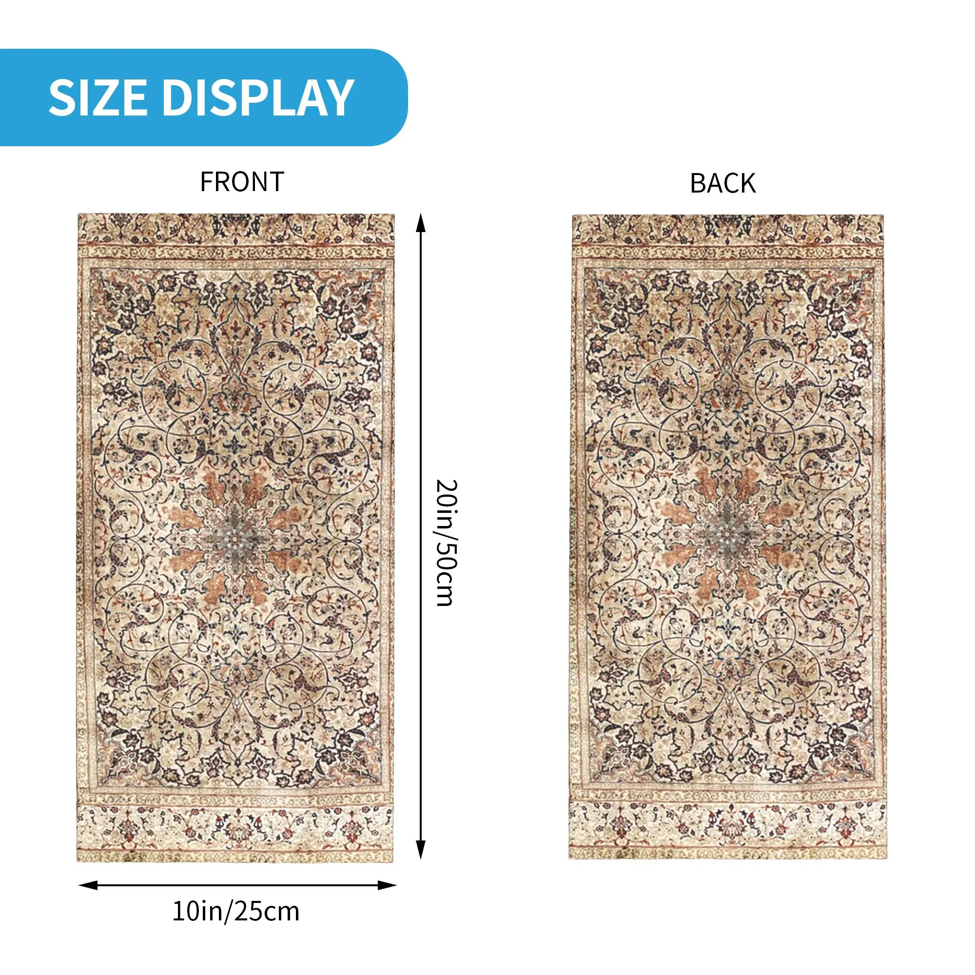 Silk Esfahan Persian Carpet Print Bandana Neck Cover Printed Mask Scarf Face Mask Cycling for Men Women Adult Windproof