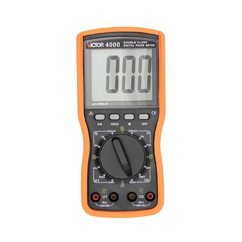 Double Clamp Digital Phase Voltammeter VC4000 Three-phase Phase Sequence Detector VC4000 Phase Meter