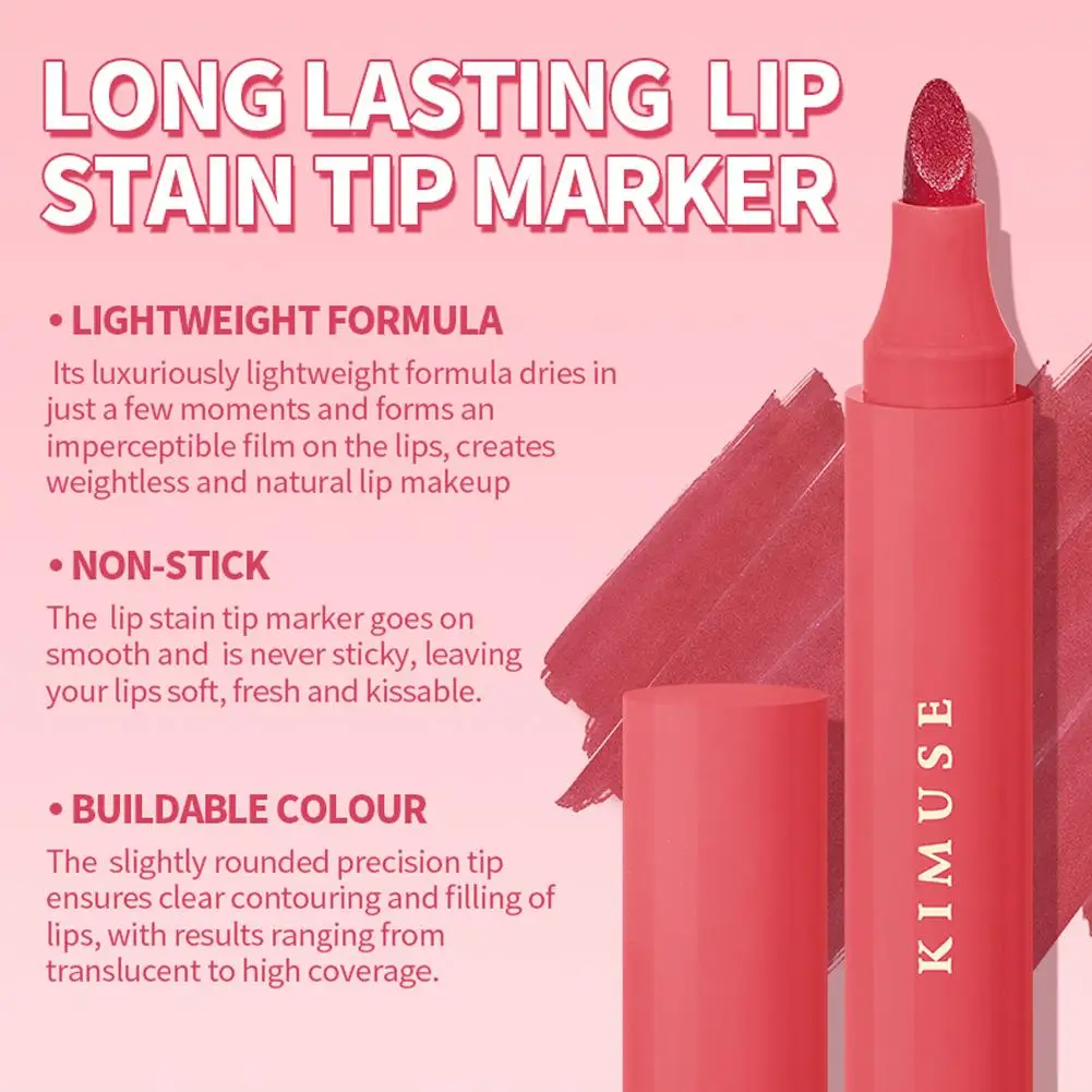 Non-Stick Cup Lip Dye Pencil Matte Lift Long-lasting Easy Coloring Marker Mouth Red Lip Glaze Lip Liner