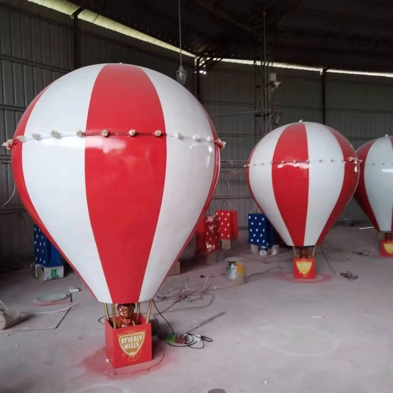 Commercial Fiberglass Products Balloons Air Set Large Candy Cane Giant Lollipop Outdoor Christmas Decorations with Light