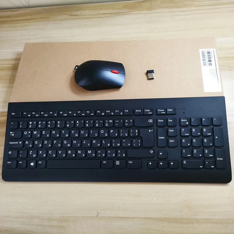 Bulgaria layout Black wireless keyboard and mouse set For Lenovo KBRFBU71