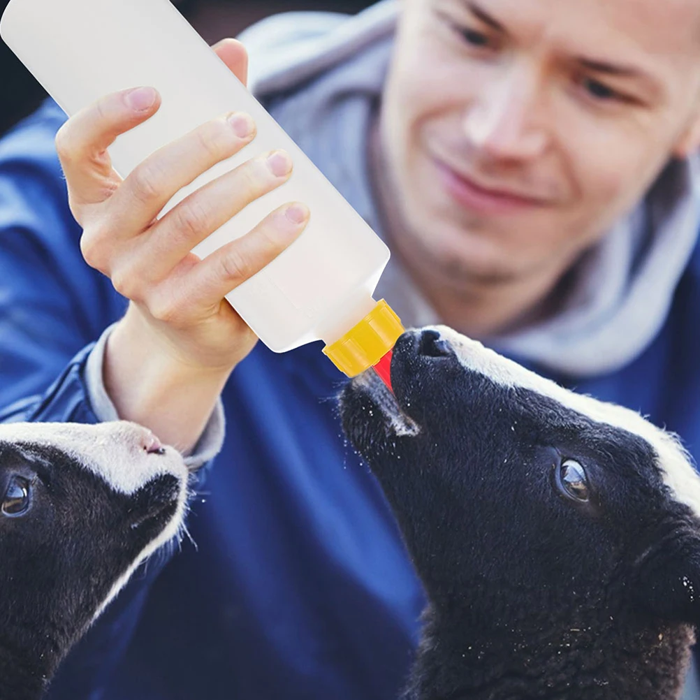 

1 set Lamb Feeding Bottles 400ml Calf Goat Sheep Feeder Milk Nursing Supplies Puppy Kitten Bottle Pet Accessories