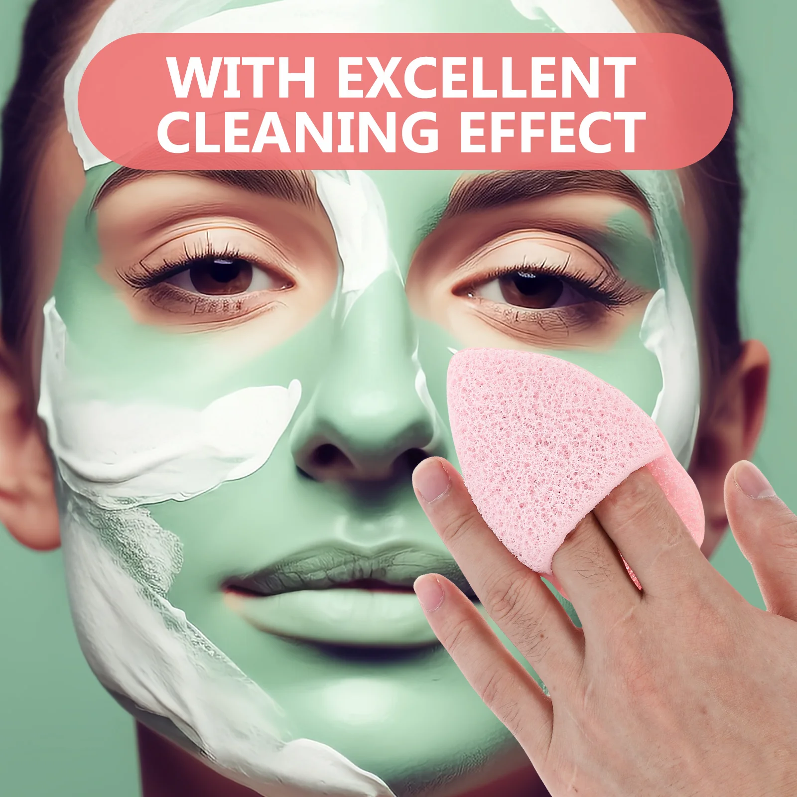 Éponges nettoyantes pour le visage, 4 pièces, gants doux pour épurateur du visage, outils de lavage exfoliants, soins de la peau doux, portables et réutilisables