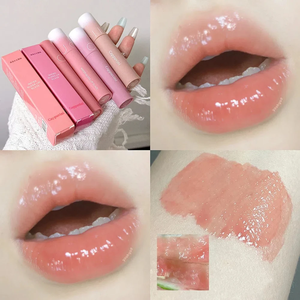 Crystal Jelly Hidratante Lip Plumping Gloss, impermeável, duradouro, Shimmer Líquido Batom, Sexy Matiz Cosméticos