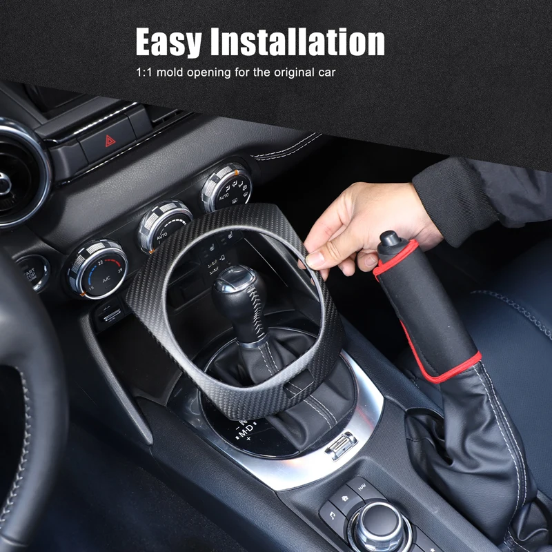 

Suetlcoity For Mazda MX-5 MX5 Miata ND 16-26 real Carbon Car Gear Shift Panel Center Console Decorative Cover Trim Accessories