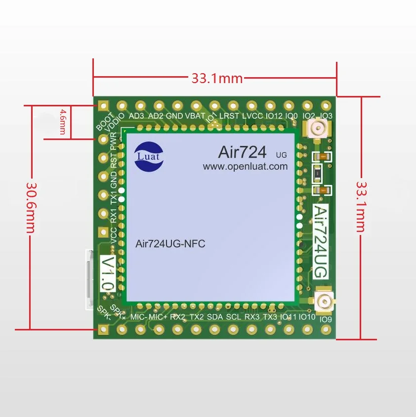 Air724UG Development Board Module 4G Full Netcom Camera Video Surveillance Luat Secondary Development Tcp Mqtt