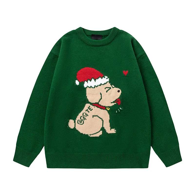 Uncledonjm Dachshund Sweater Puppy Crew Neck Pullover Women Knit Sweater