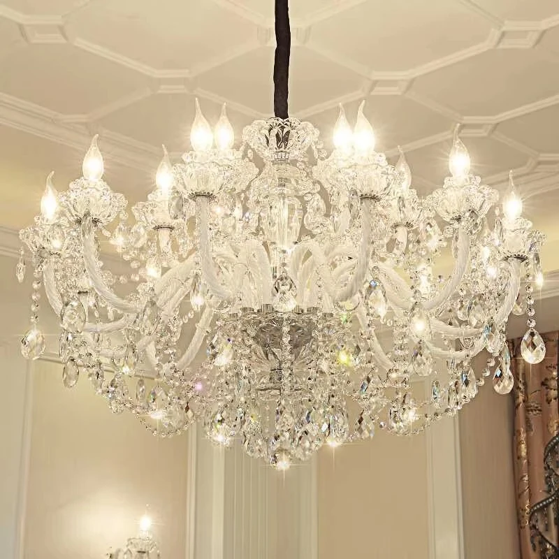 Popular Living Room Hotel Bedroom Castle Villa Luxury European Contemporary Crystal Chandelier