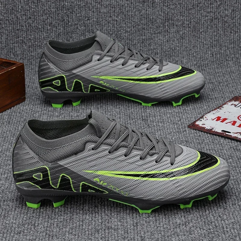 

Adult Soccer Cleats Men-Low-Tops Lace Up Football Shoes for Youth Soccer Shoes Indoor Outdoor AG FG