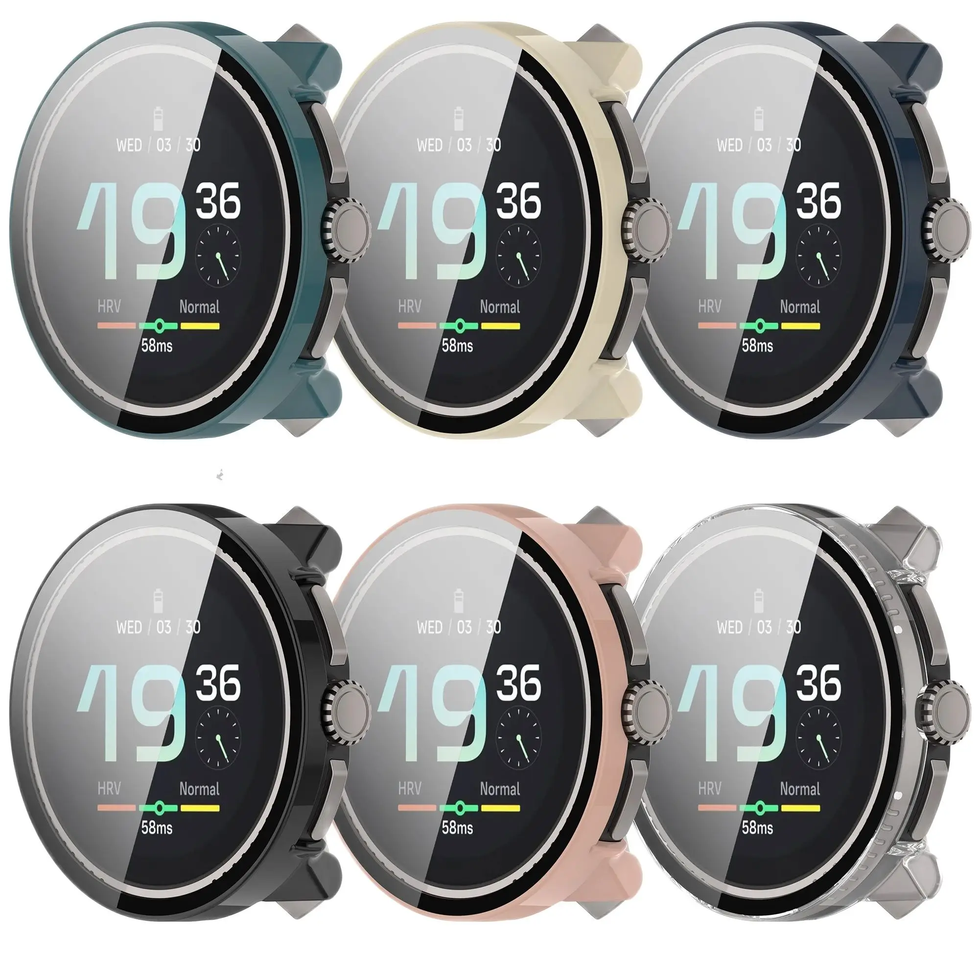 Full Protective Glass Case For Suunto Race S Smart Screen Protector Cases For Suunto Race S Cover Shell&Tempered Glass Film 2in1 - Image 3