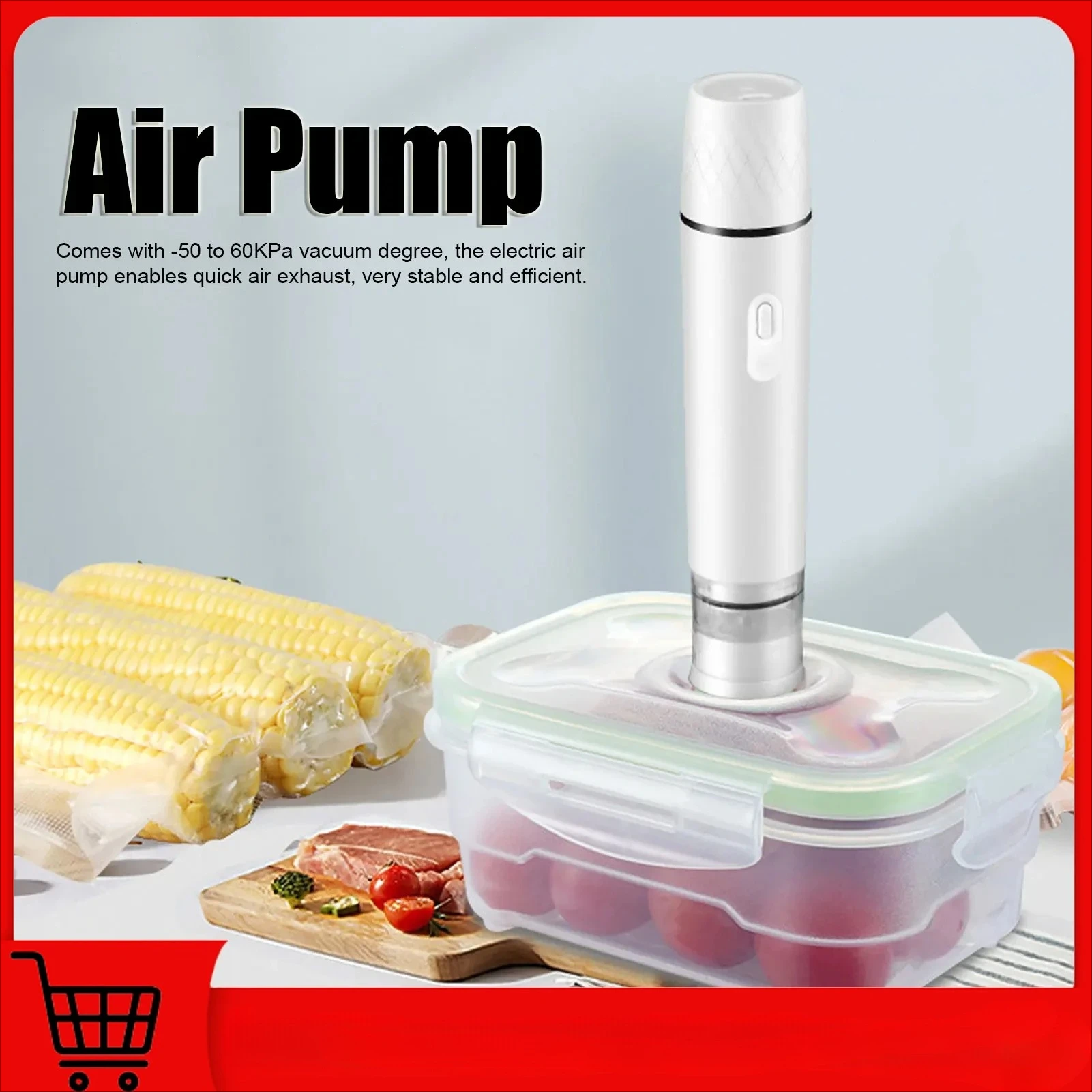 

Воздушный насос, электрический воздушный насос, ручной вакуумный упаковщик, беспроводной запечатывающий станок, инструмент для хранения продуктов, вакуумный упаковщик, электрический воздушный насос