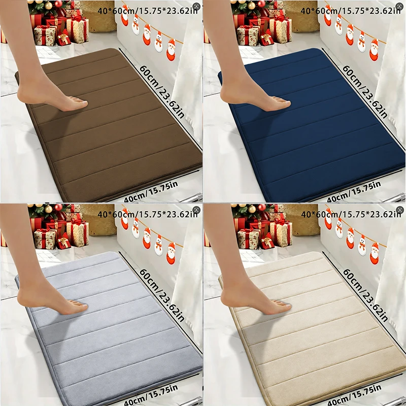 1 Stück, geometrisches Streifenmuster, weich und leicht, hautfreundliches Badezimmerzubehör, rutschfeste Badematte, waschbarer Badezimmerteppich, geeignet für die Dusche, den Badezimmereingang und zur