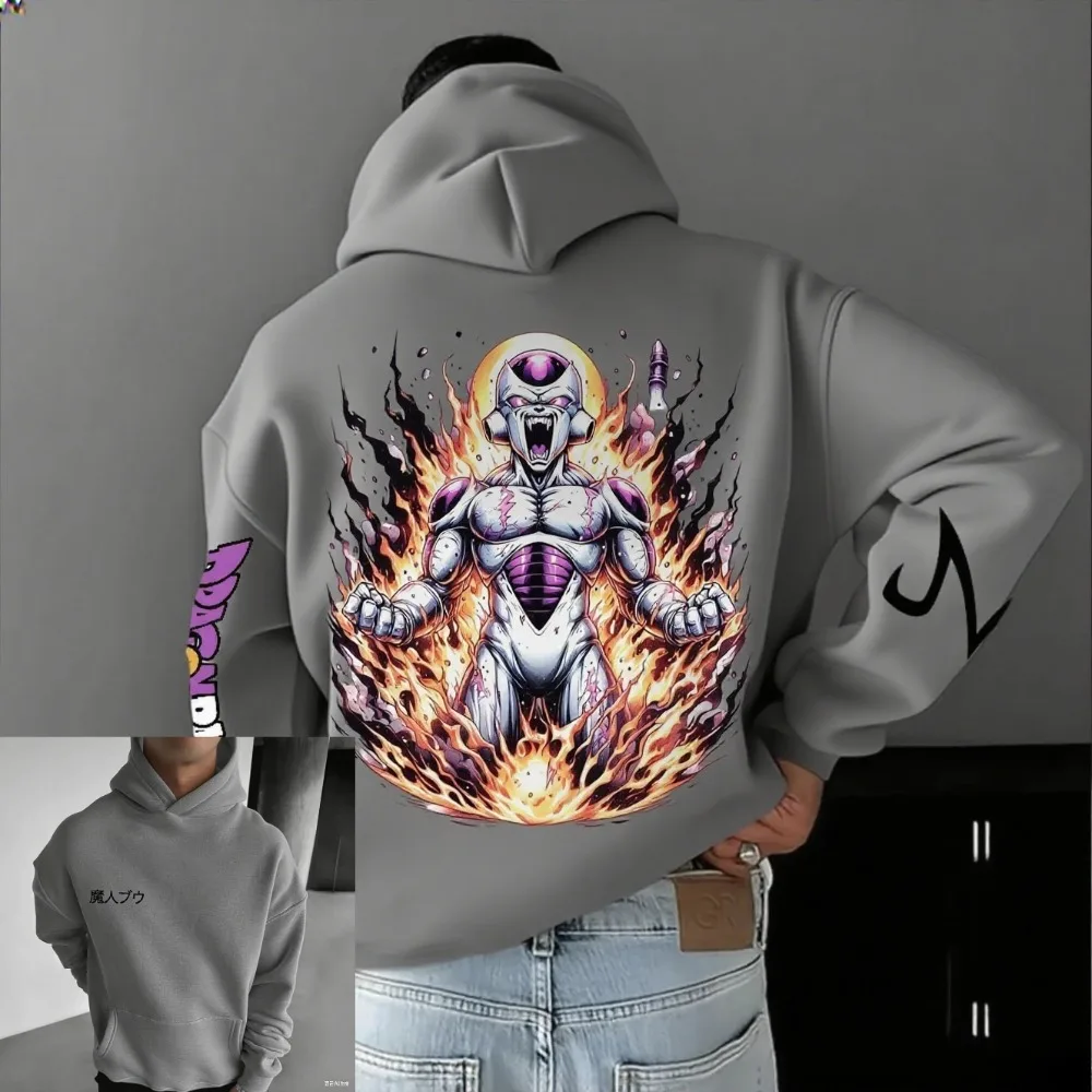 Dragon Ball Z Frieza Hoodie Anime Unisex Langarm Grafik Druck Sweatshirt Streetwear Herbst Winter Casual Fitness Neue Y2k