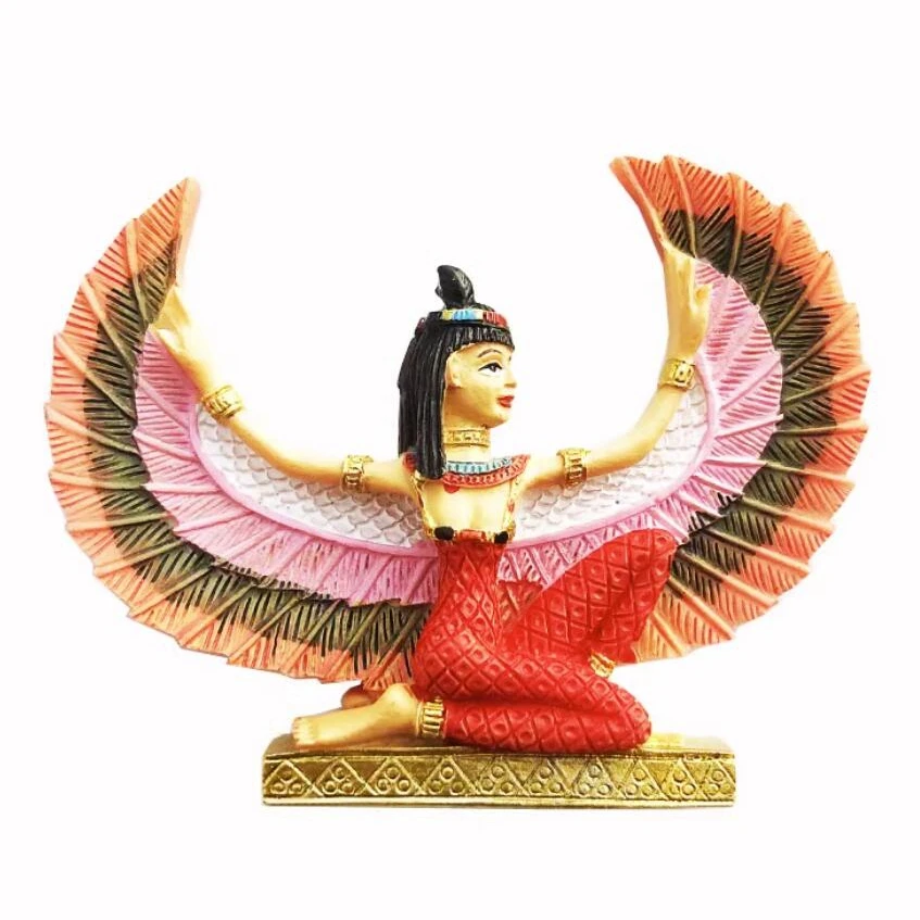 New Handmade Painted Egyptian Goddess Isis 3D Fridge Magnets Tourism Souvenirs Refrigerator Magnetic Stickers