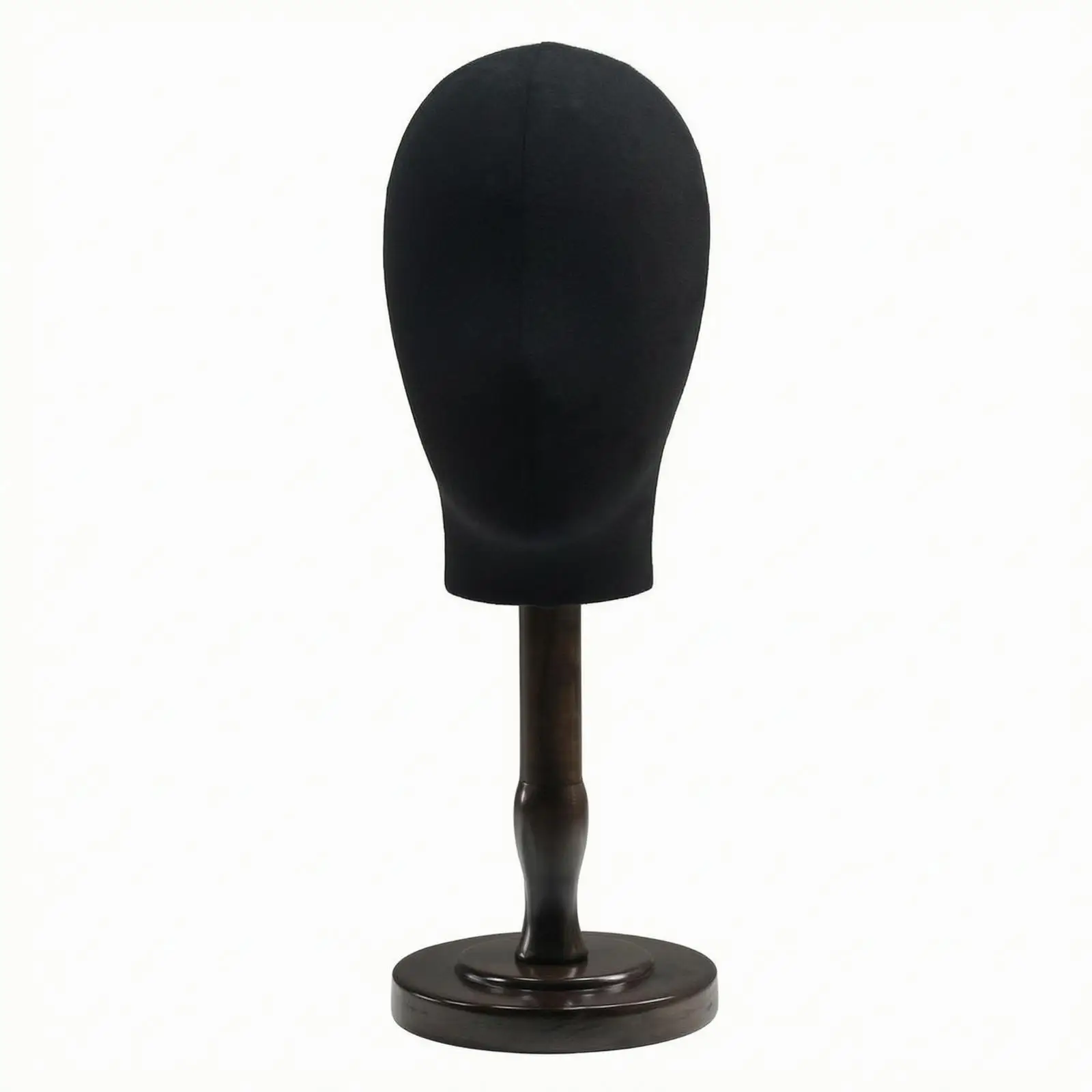 Linen Wrapped Mannequin Head Hat Holder with Antique Wood Post for Shop Window Display
