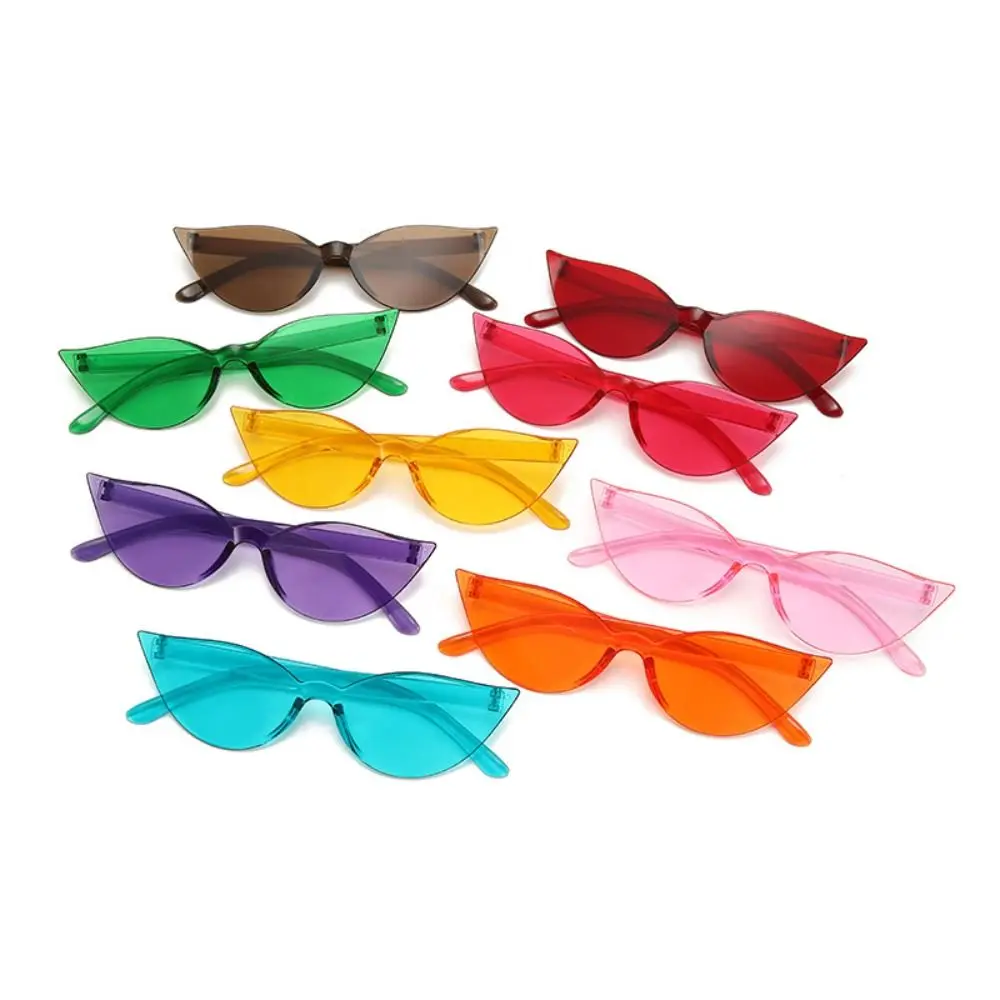 Cat Eye Sunglasses Candy Color Driving Glasses UV400 Sun-Protective Trend Eyewear Travel Accessories Street Photos Decoration