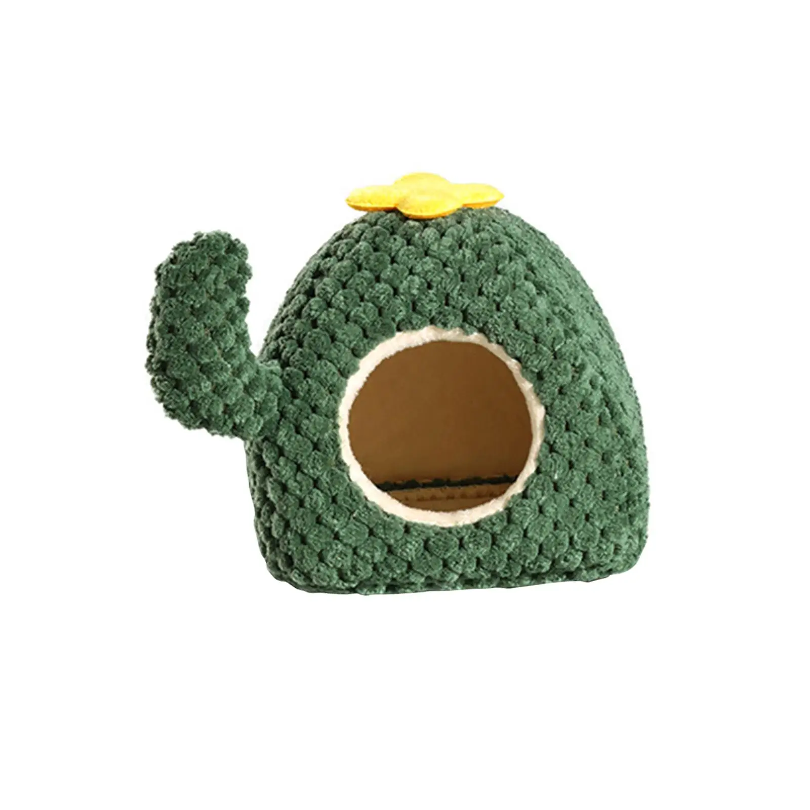 Guinea Pig Bed House Plush Double Thick Sleeping Cave Small Animal Bed Secure Wrap Design Indoor