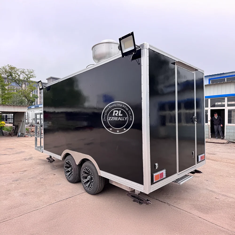 

Europe Standard Food Truck Concession Food Kiosk Trailer Catering Cart Street Outdoor Mobile Food Trailer