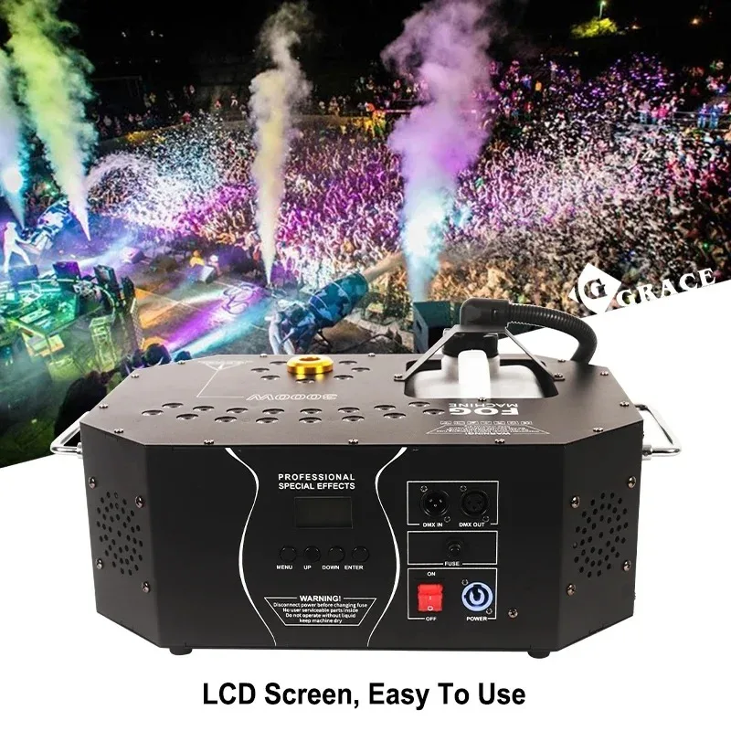 Igracelite 3000w Dmx Control Atmosphere Equipment/Smog Maker Stage Effect Upwards Vertical Smoke Machines view 6