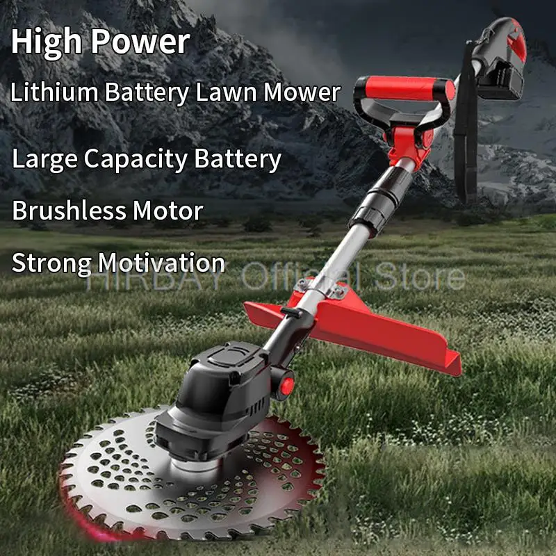 Lawn Mower Electric  Brushless Motor Cordless Cutter Household Weeder 21V Rechargeable For Garden Lawn Trimming Pruning Tools