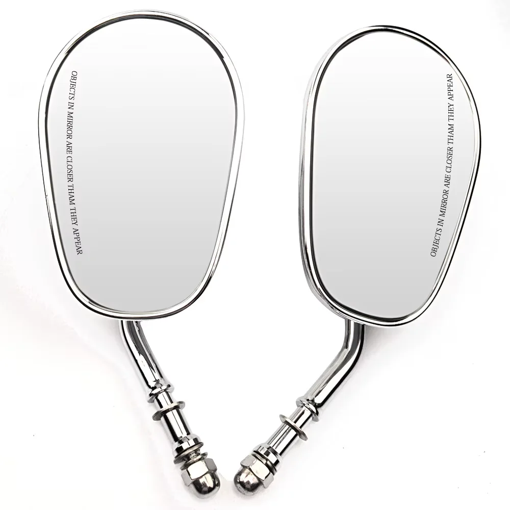 1 par de espejos retrovisores laterales para motocicleta Harley Touring XL 883 sportser Dyna Bobber Chopper accesorios de motocicleta cromados/negros