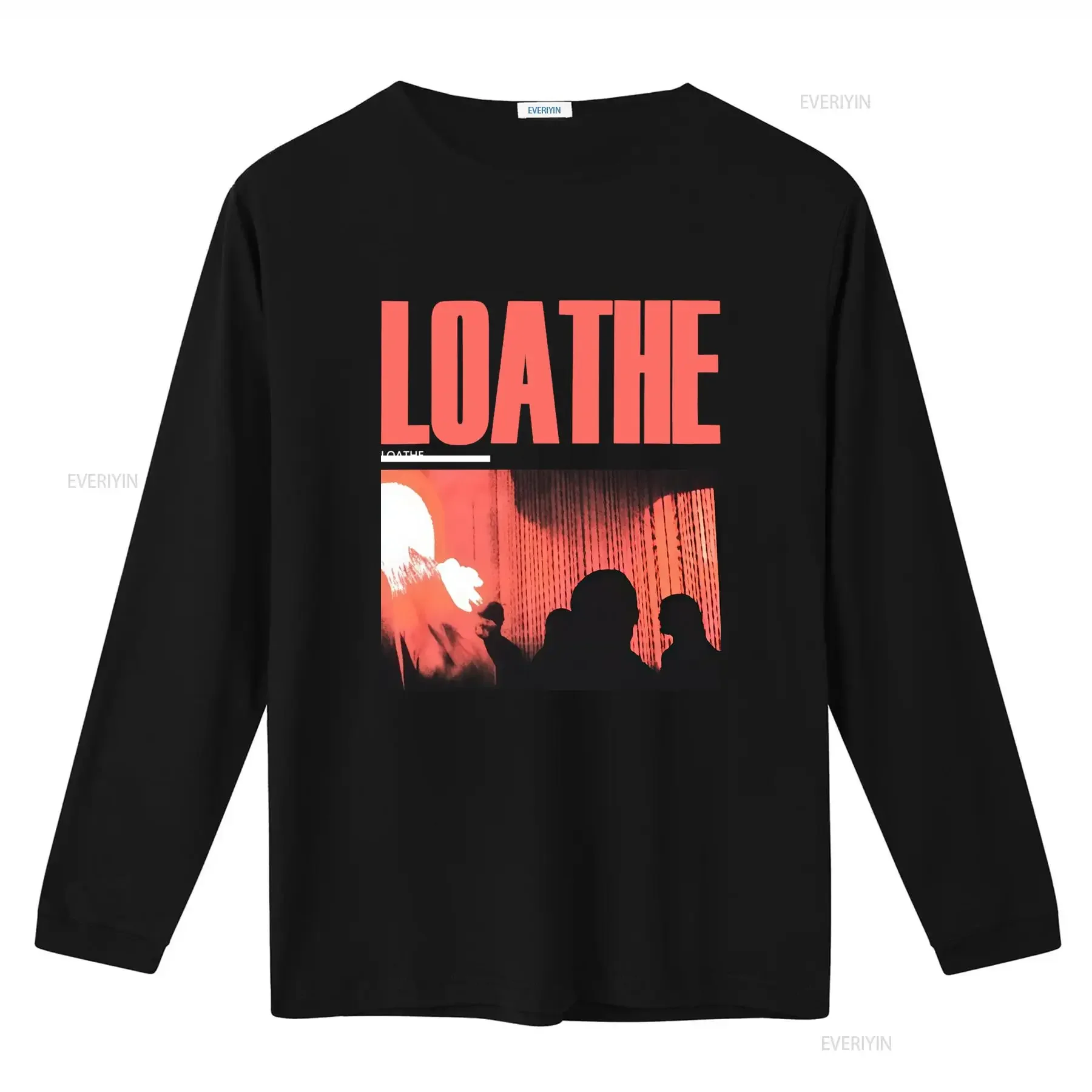 Vintage Loathe Band Concert Tour Heavy Cotton Black T Shirt Full Size vintage Washed Soft Casual designer clothes homme view 2