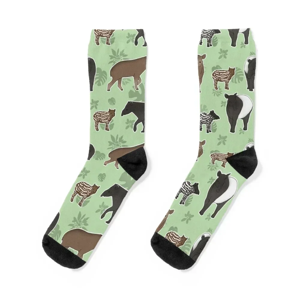

tapir pattern simple but cute Socks Christmas golf Running christmas stocking Socks Man Women's