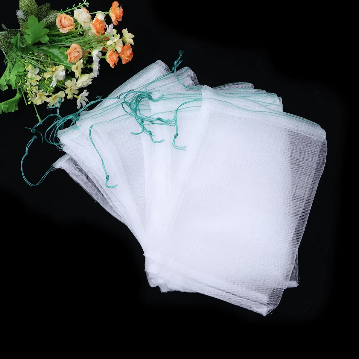 50pcs Insect Net Mesh Garden Fruit Protection Reusable Plant Cover For Pest Bird Animal Barrier Rice Soaking Bag Dragon