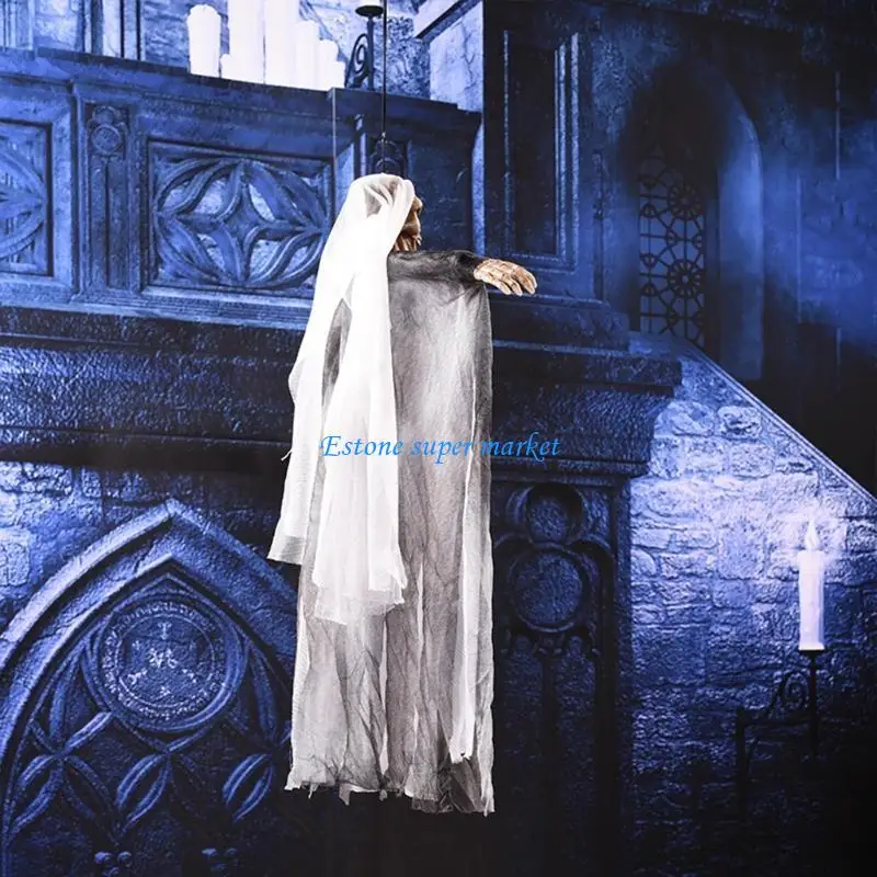 090B Halloween Decor Voice Control Light Emitting Sound Horror Hanging