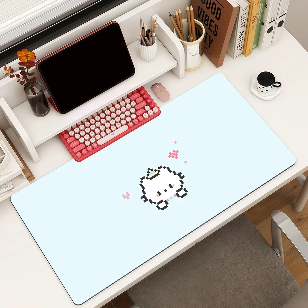 Pixel Cute Cat Small Mouse Pad Anti Slip Rubber Edge Locked Thickened Laptop Gaming Desk Mat