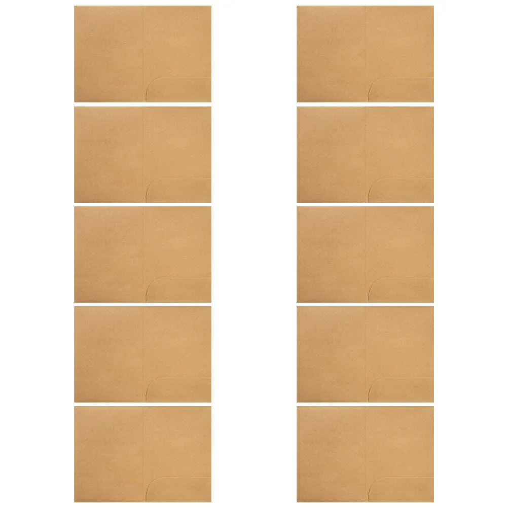 

10 Pcs Folders Bifold Document Holder Envelopes Book Binding File for Office Khaki