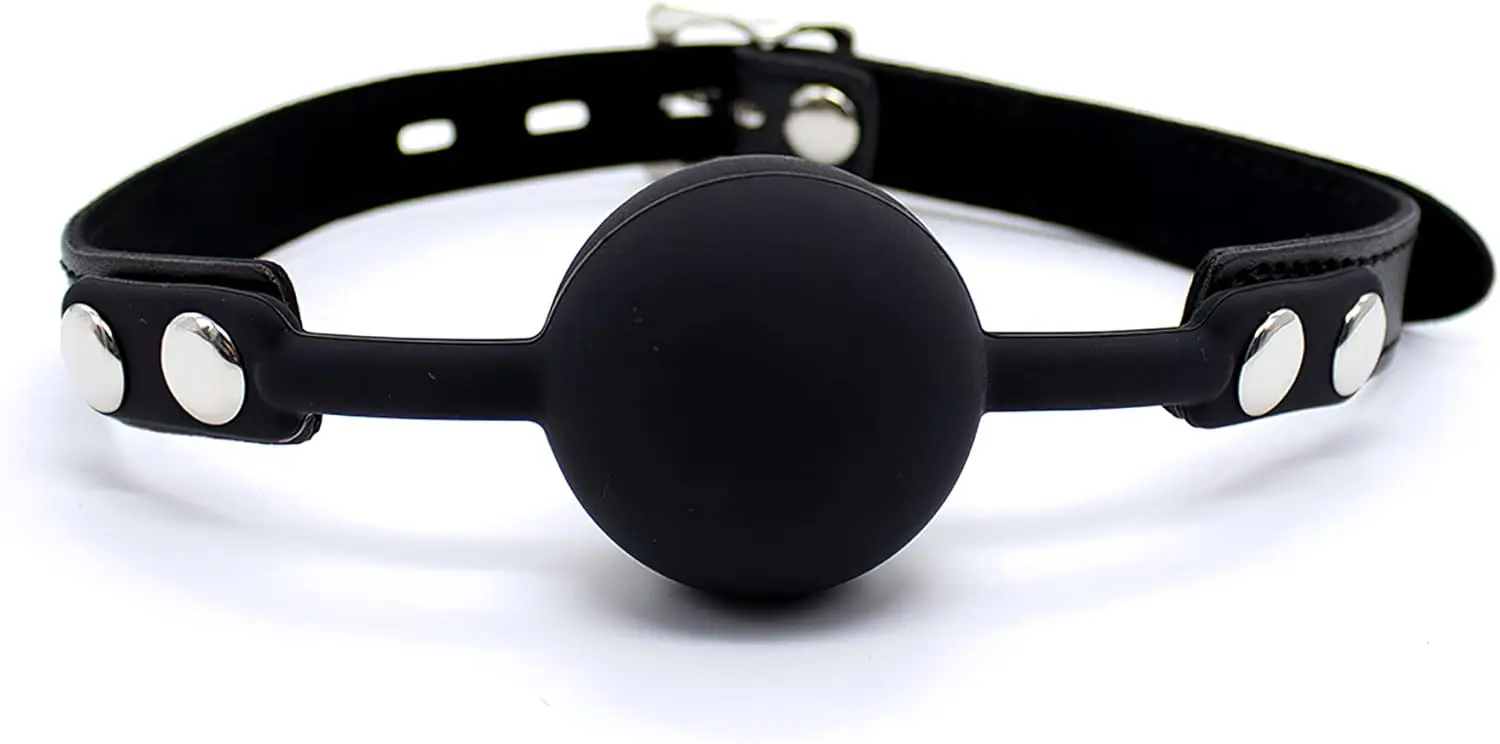 

PASTOS Black Open Mouth Silicone Ball Mouth Adjustable Restraint SM Bondage Couples BDSM Sex Toy Fetish Bondage gags