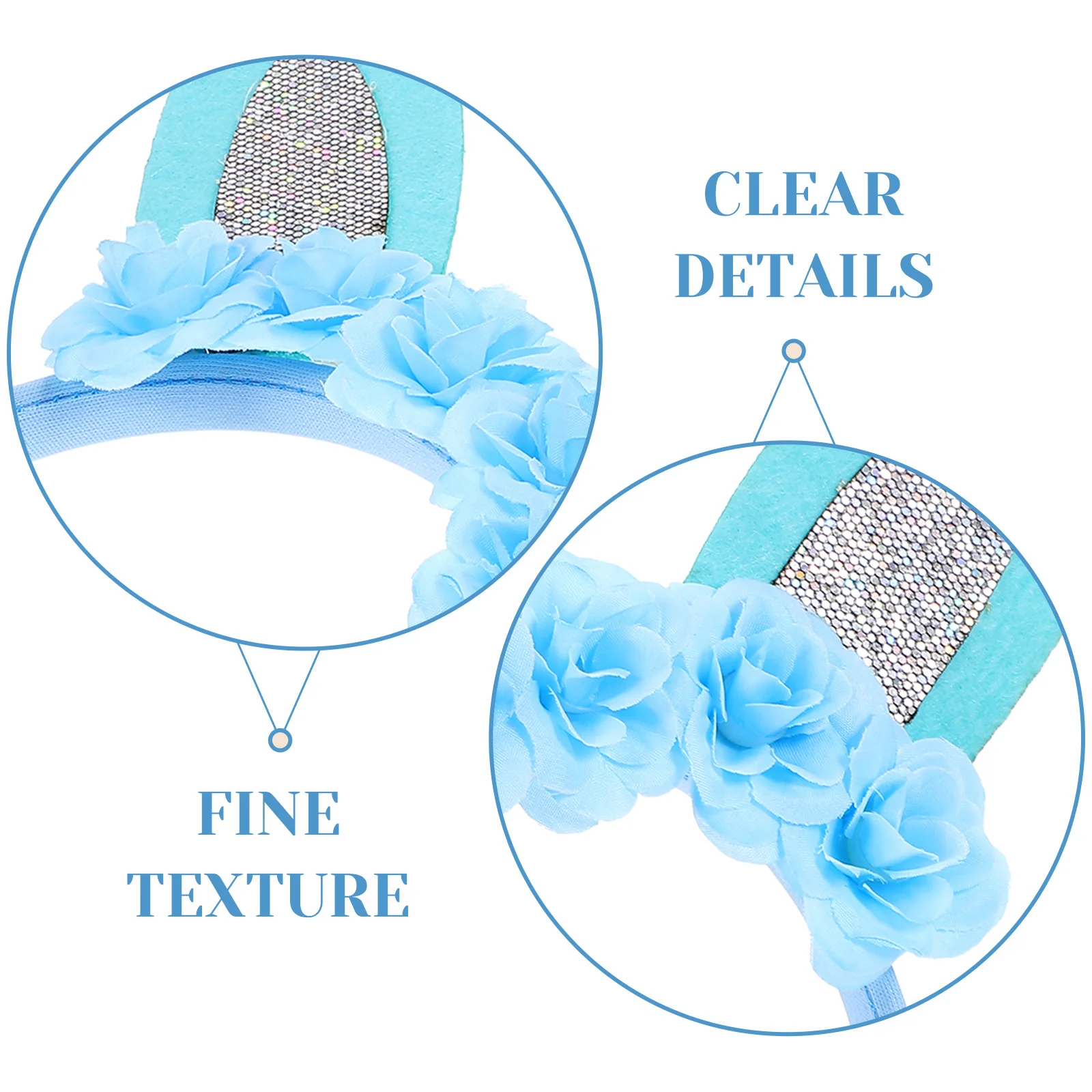 

Lovely Easter Bunny Ear Flower Headband Party Costume Accessory For Women Kids Festival Christmas Carnival Cosplay Headpiece