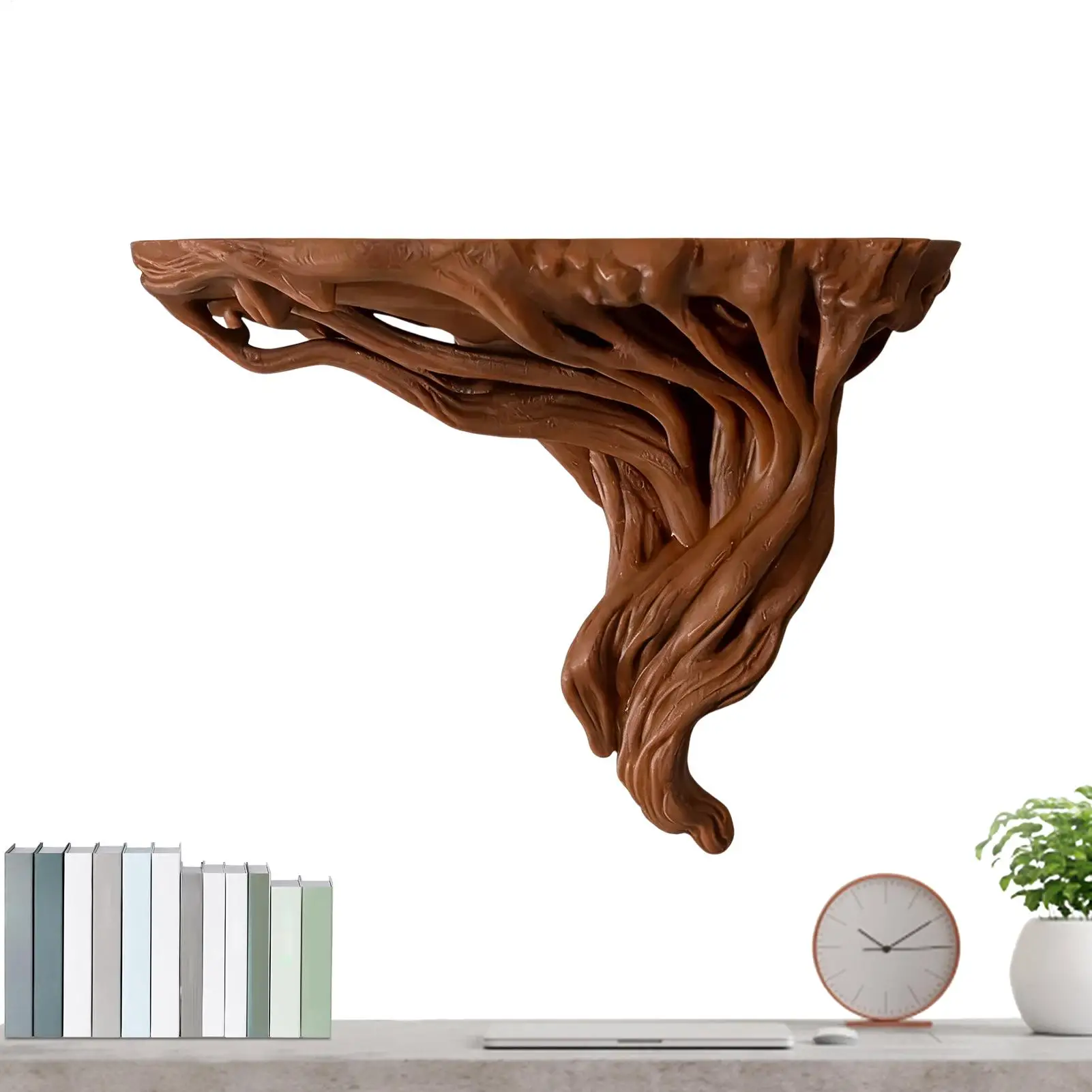Wall Wounted Rack Bohemian Style Storage Shelves Wall Decorative Display For Home Decor Book Photo Frame Flower Pots