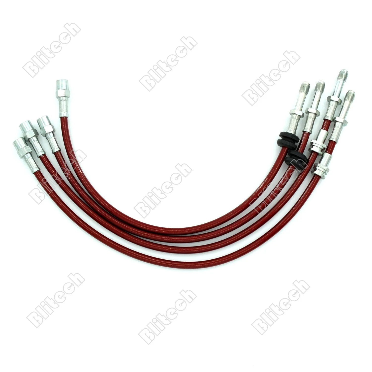 Braided Stainless Steel Brake Hoses For 1999-2005 E46 Brake Line 316 320 325 330 E85 Z4 3 Series Red Blue Black Silver