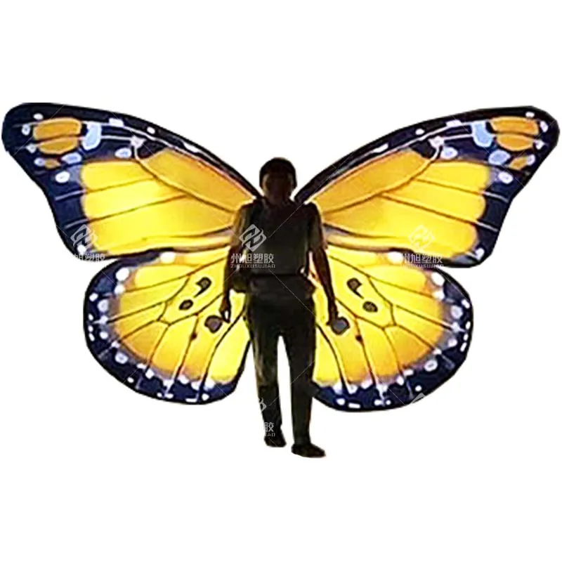 

Надувная бабочка в стиле ремешка, светящаяся бабочка со светодиодной подсветкой, декоративный реквизит для атмосферы и выступления