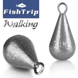 FishTrip 10Pcs Bell Sinker 6g~30g Fishing Weight for Fishing Below Hook & Dragging Bottom