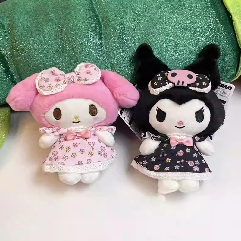 

Цветочная юбка Kuromi My Melody брелок аксессуары Sanrio Plushie Llavero мультяшный кулон игрушка для детей Рождественский подарок