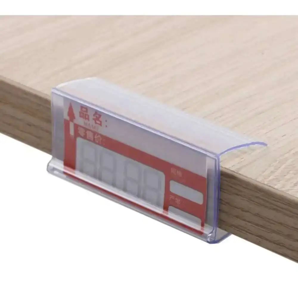 

Price Tag Clip Strip Organizing Bookshelves Storage Store Inventory Durable Reusable Clear Pvc Plastic Wood Shelf Label Holders