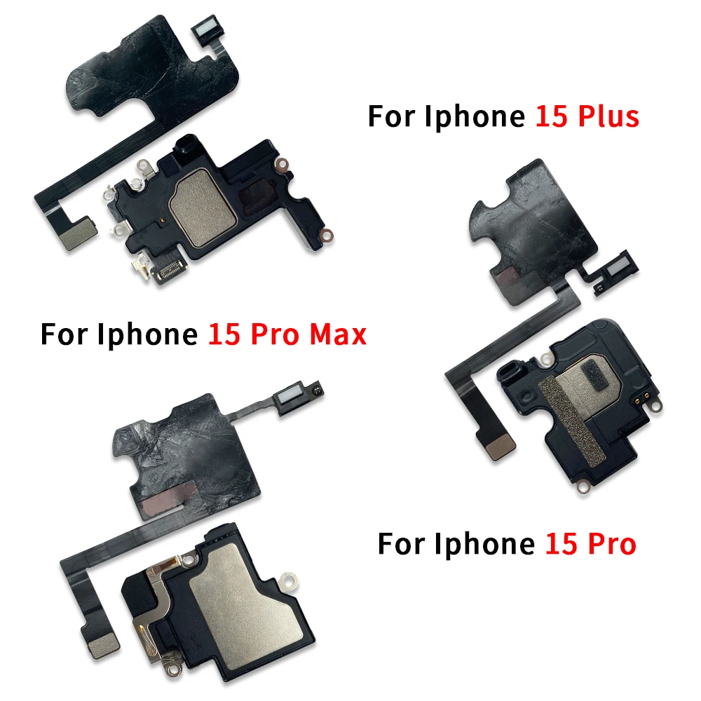 5Pcs，Speaker For IPhone 15 Pro Max / 15 Plus Proximity Sensor Sound Earpiece Speaker Flex Cable Phone Parts