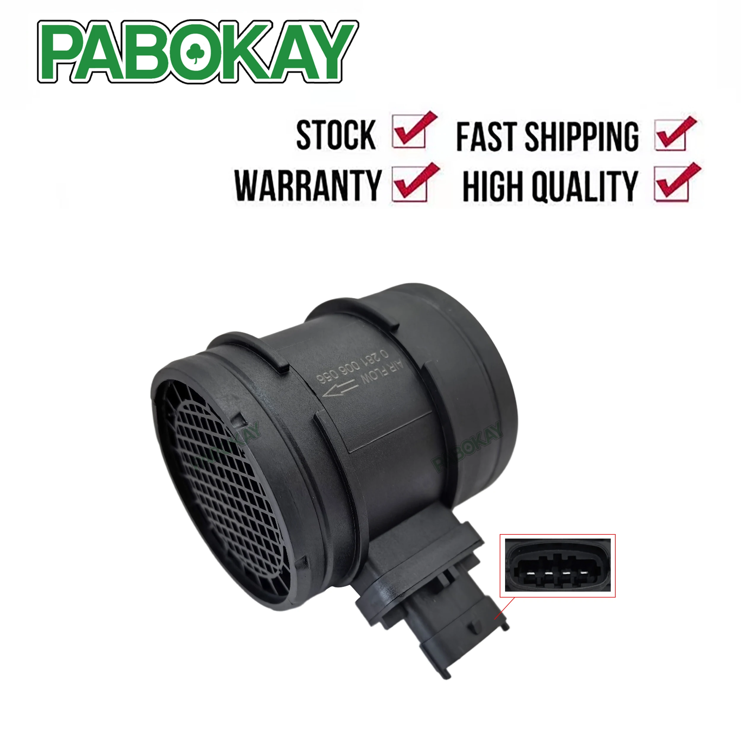 

Датчик массового расхода воздуха (MAF) для Fiat Ducato IVECO Daily IV 2006-2012 0281006056 0281006057 51830257 504301164 55220331