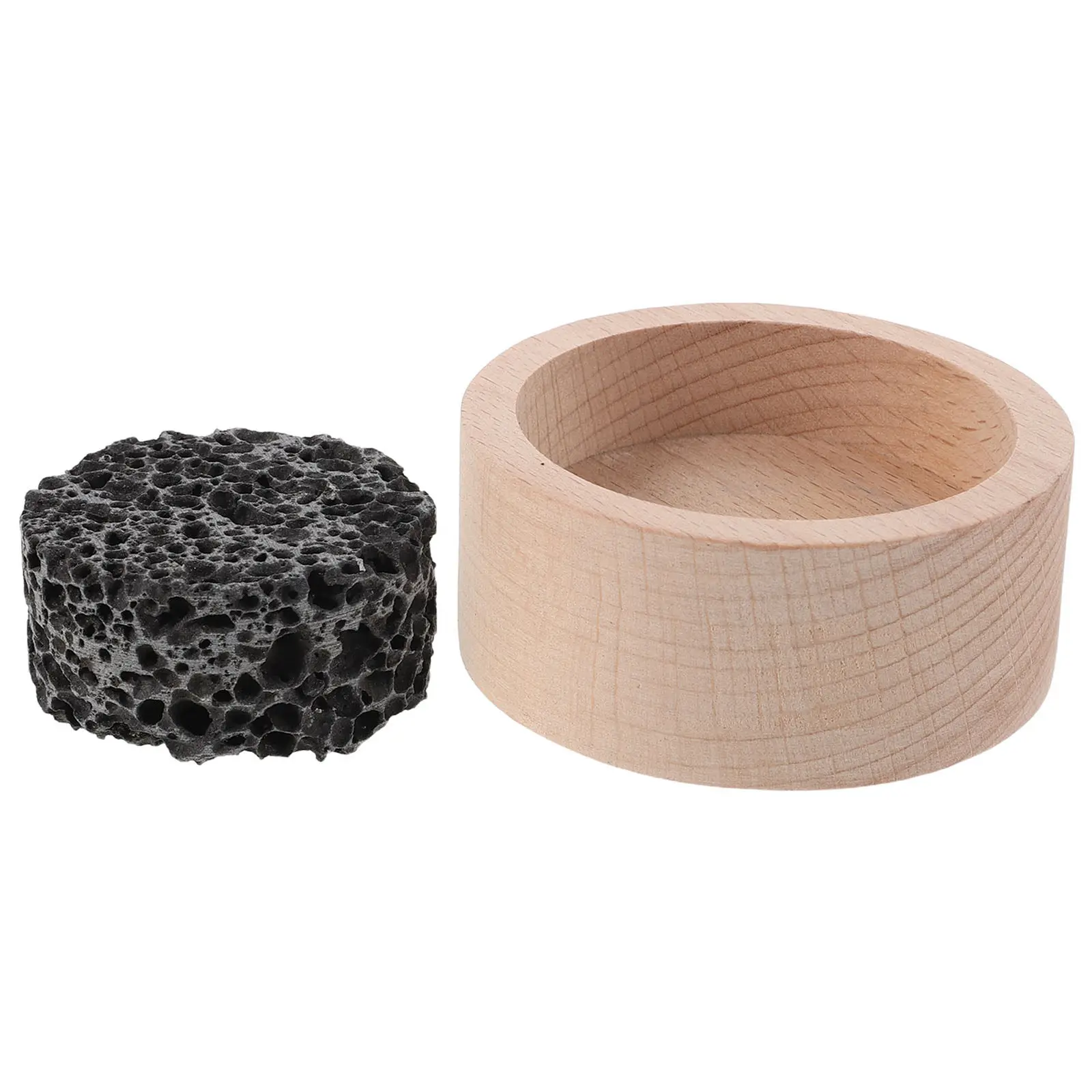 

Small Lava Rock Diffuser for Essential Oils - Natural Wood Base Volcanic Stone Aroma Diffuser for Bedroom Office Yoga Studio