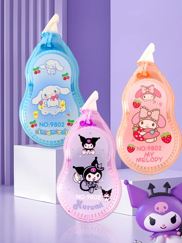 Taśma korekcyjna Melody dla studentów z serii Sanrio Family Kuromi Cinnamoroll z taśmą korekcyjną Dziewczyna o wysokim poziomie wyglądu