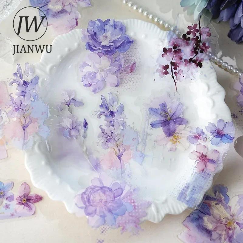 JIANWU Vintage Plant Flower Leaves Landscape Material Collage Scrapbooking PET Sticker Creative DIY Journal Stationery