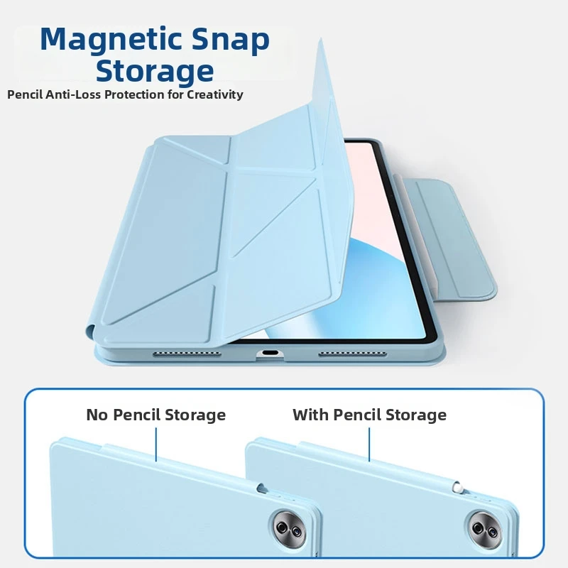 Foldable Support Multi Angles Silicone Case for Honor MagicPad 2 12.3 2024 12.3 inch