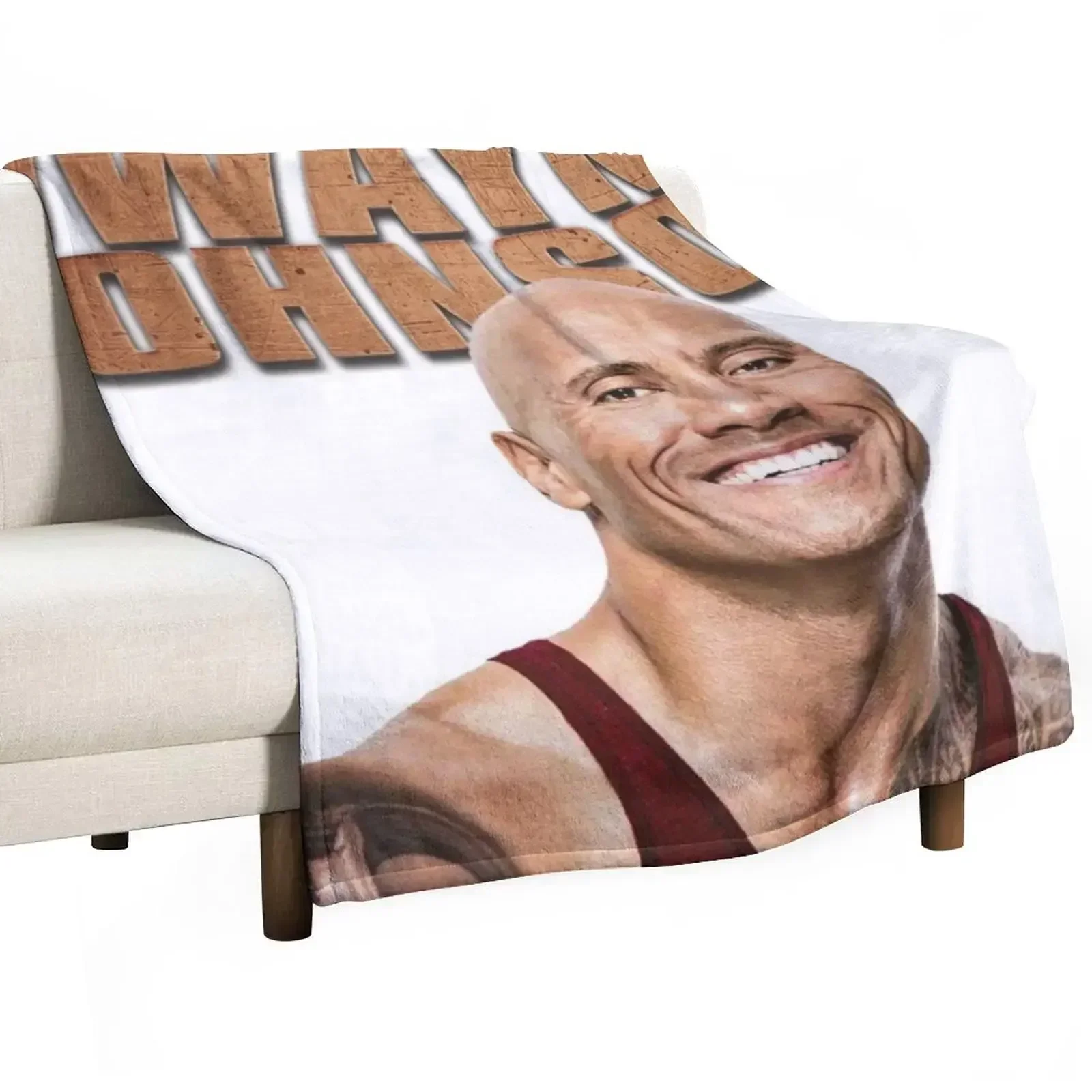 

dwayne johnson Throw Blanket Retros Soft Big Decorative Throw Loose Blankets