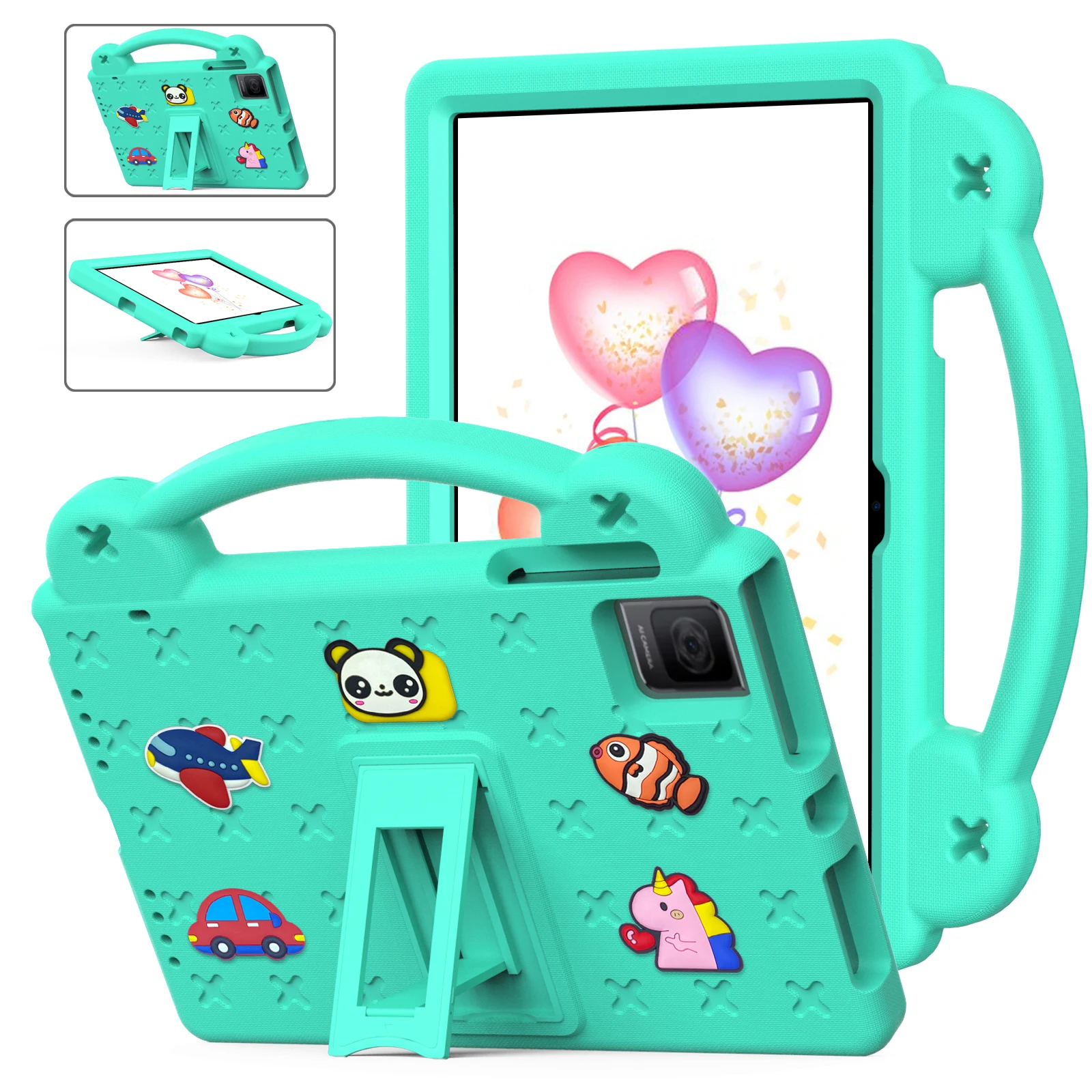 EVA Bear Case For T-Mobile REVVL Tab 2023 10.36 inch Built-in Kickstand Kids Funda Cover With Hand Holder Shell Shockproof Capa