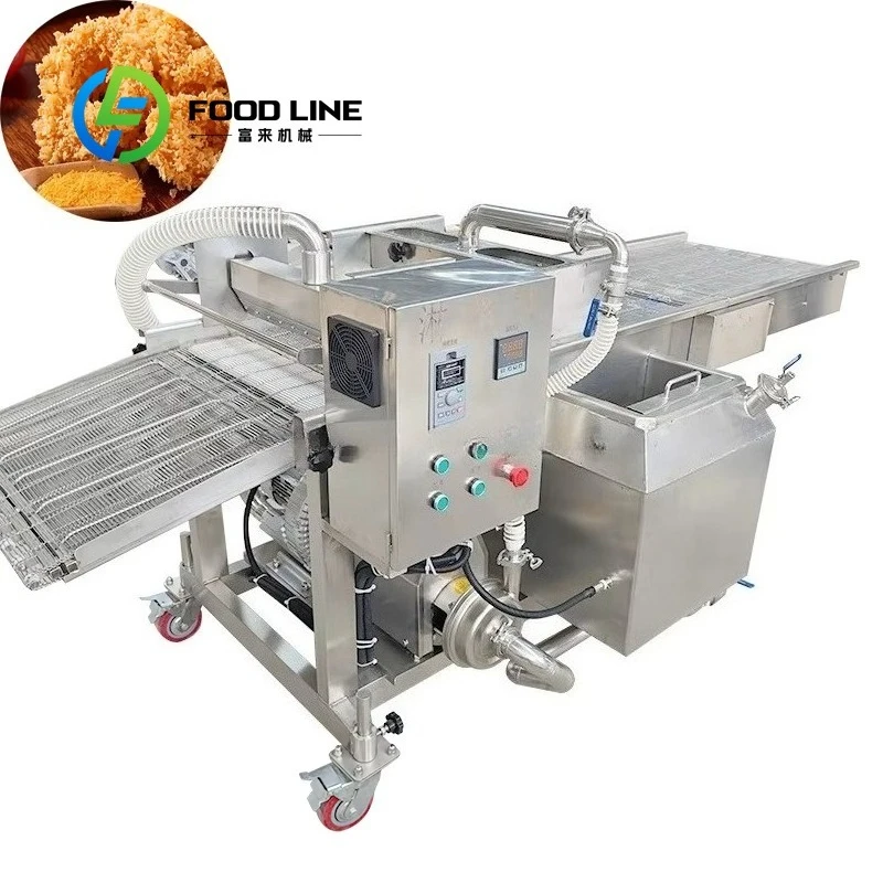 Customized Automatic Food Battering Machine For Hamburger Patty Fried Shrimp Coating Equipment Fast Food Processing Line